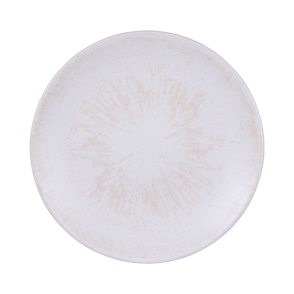 Lot de 6 assiettes dessert onyx crème 21 cm - table et passion 