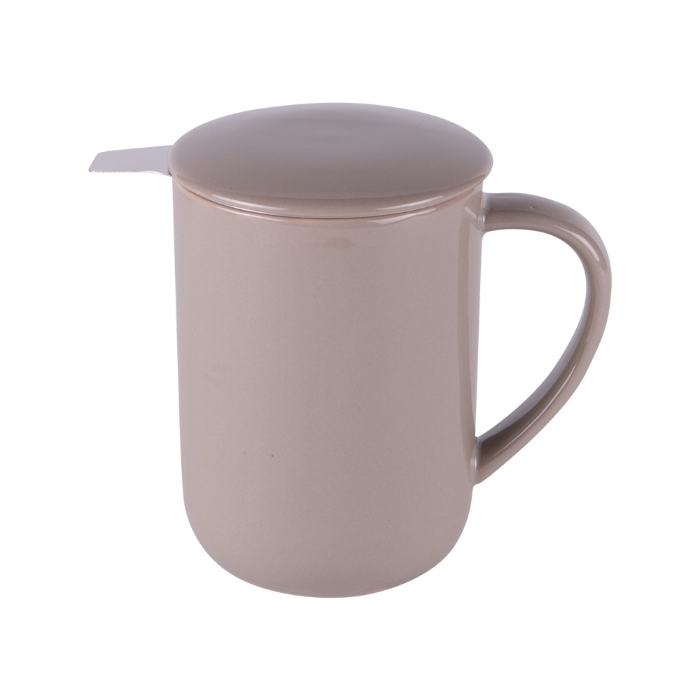 Tisanière avec filtre inox 470 ml bollo gris - table et passion 