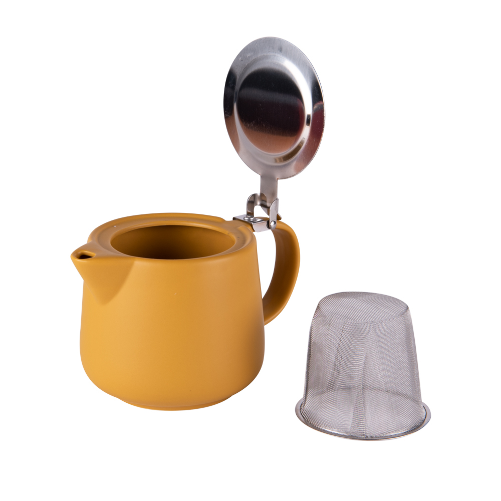 Théière en céramique uno matt jaune 900ml - table et passion