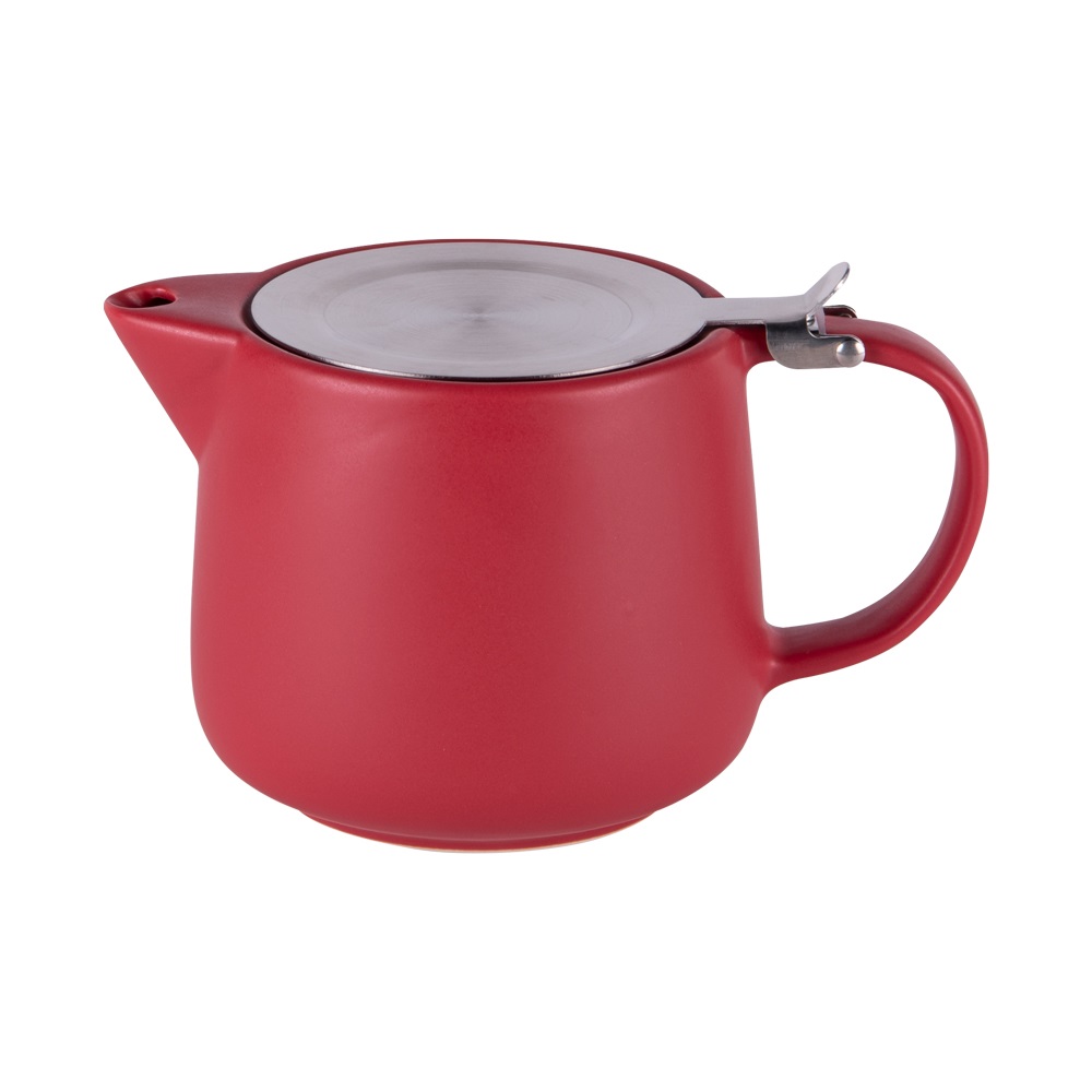 Théière en céramique uno matt rouge 900ml - table et passion
