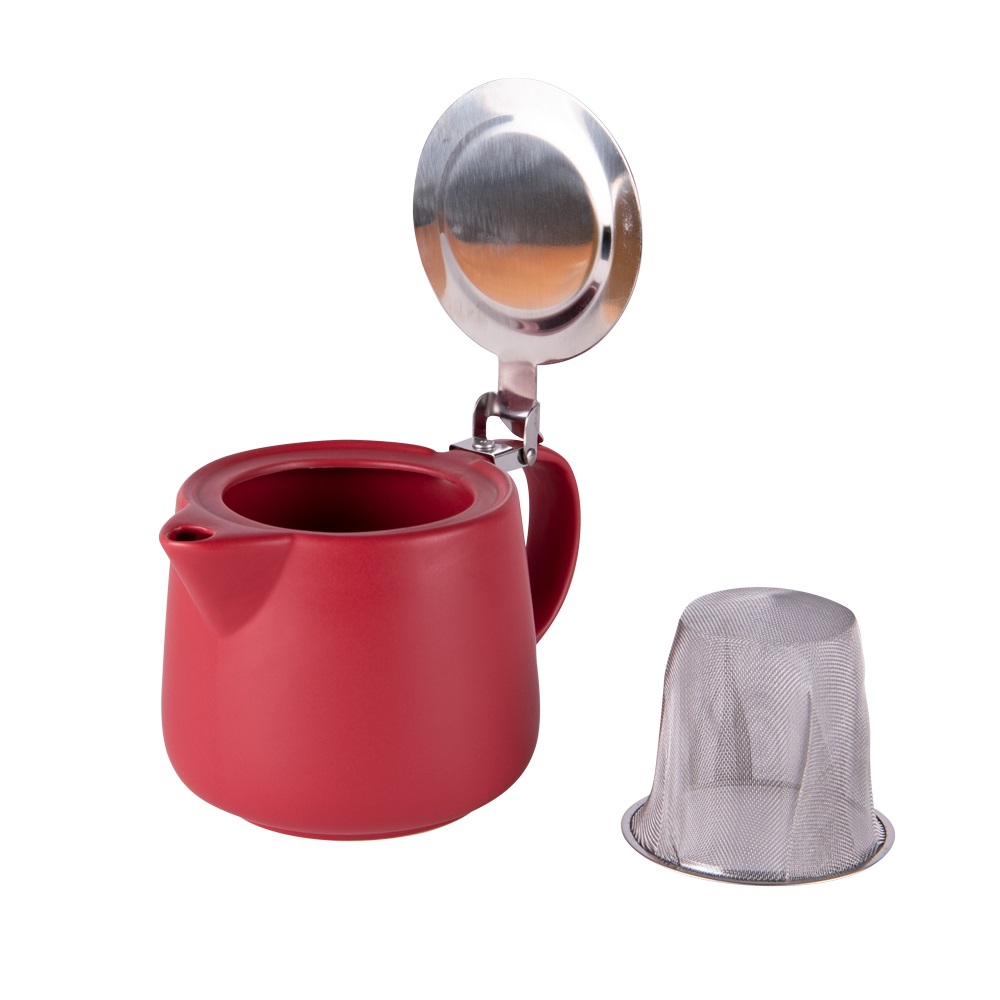 Théière en céramique uno matt rouge 900ml - table et passion