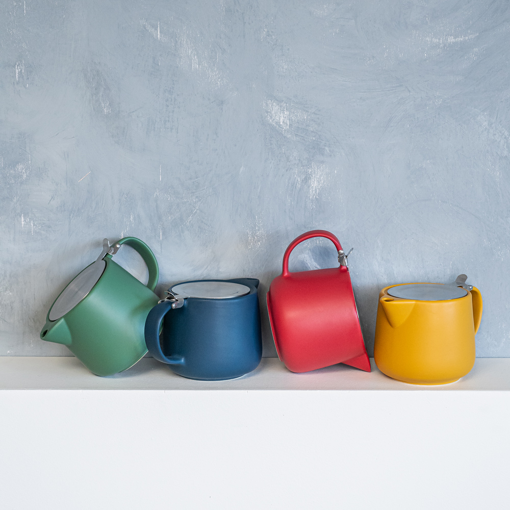 Théière en céramique uno matt rouge 900ml - table et passion