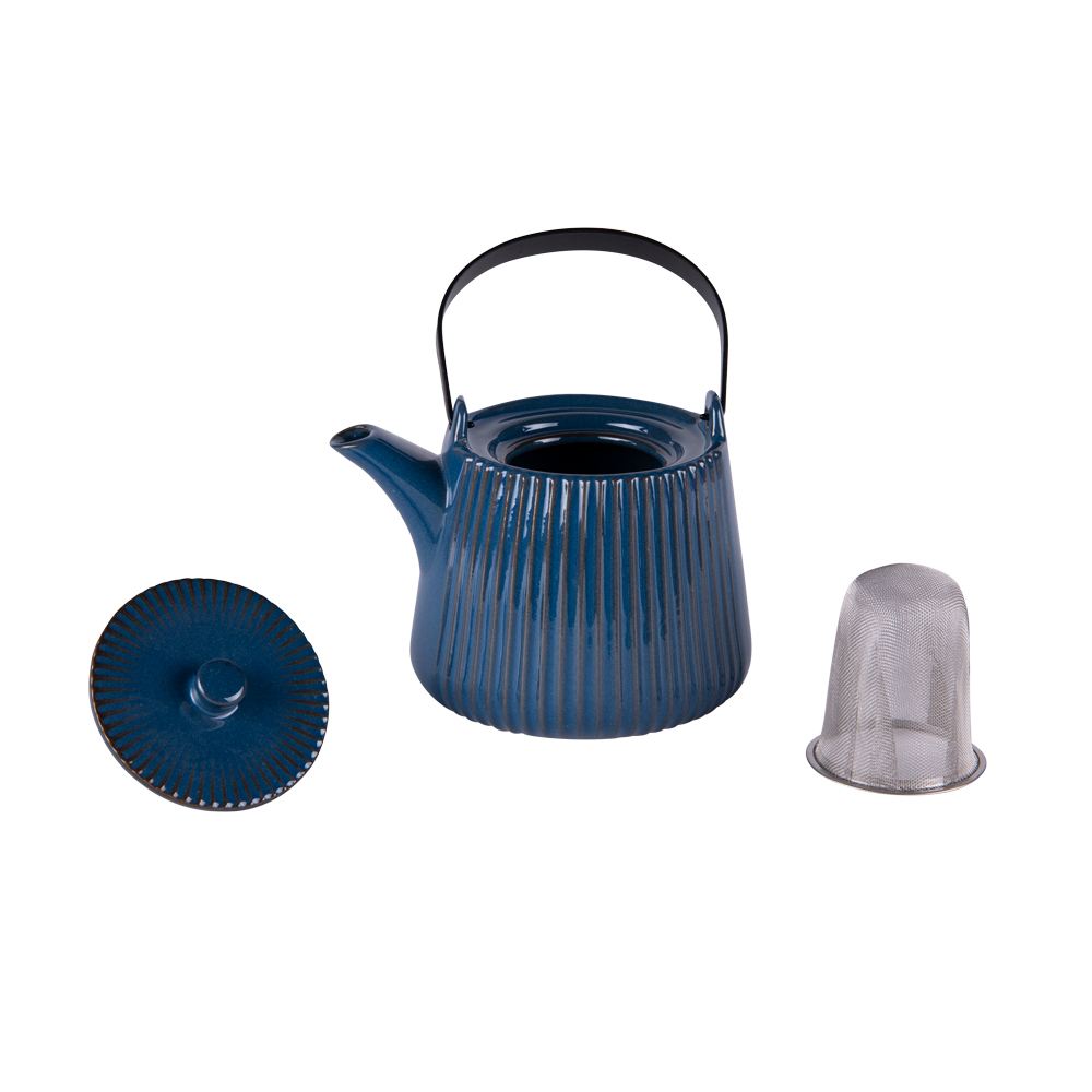 Théière en céramique tiao bleu 1l - table et passion