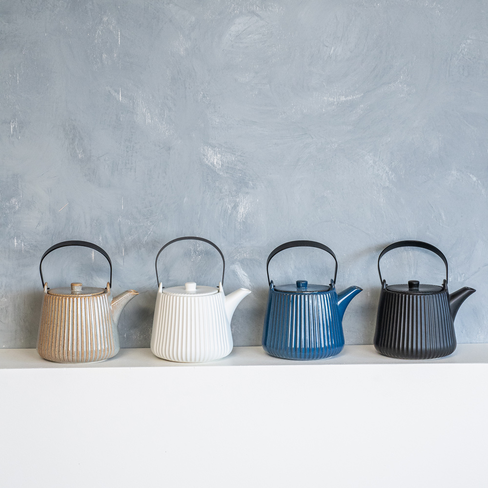 Théière en céramique tiao bleu 1l - table et passion