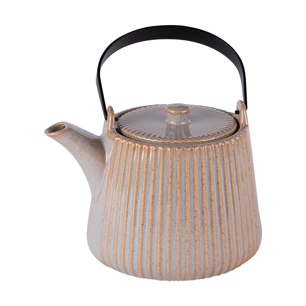 Théière en céramique tiao beige 1l - table et passion