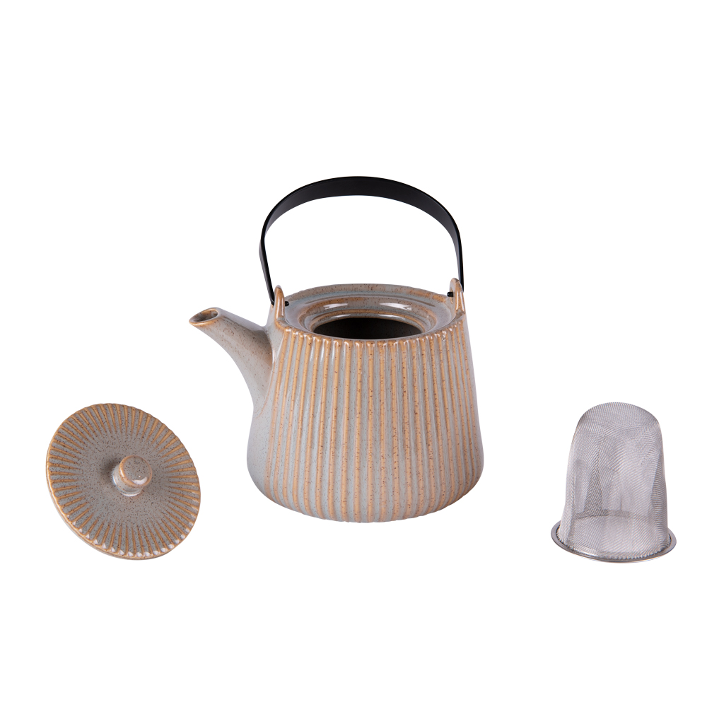 Théière en céramique tiao beige 1l - table et passion