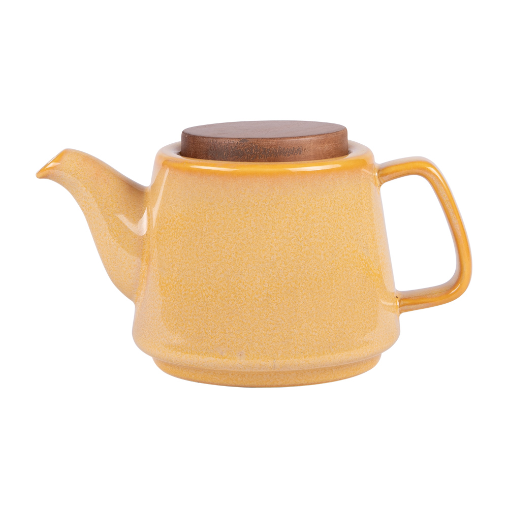 Théière en céramique avec filtre kaito jaune 900 ml - table et passion