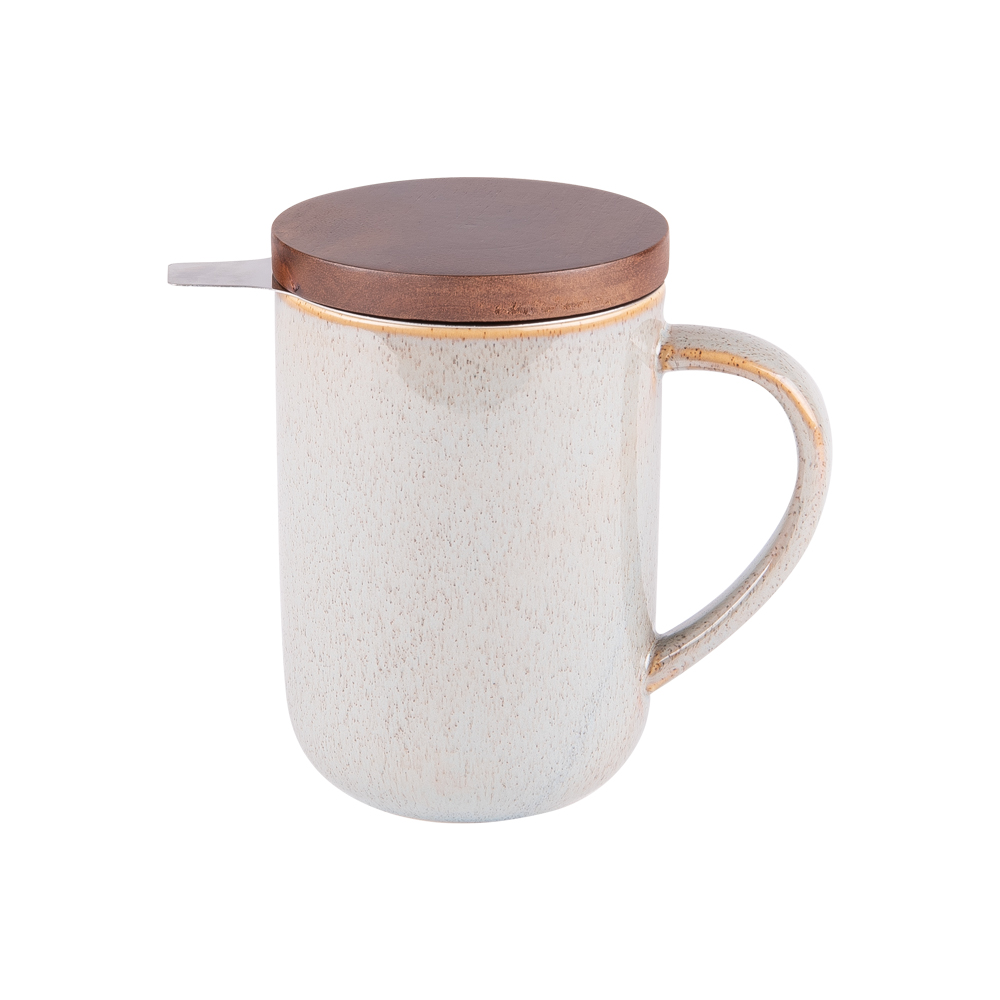 Tisanière avec filtre inox 470 ml kaito gris - table et passion 