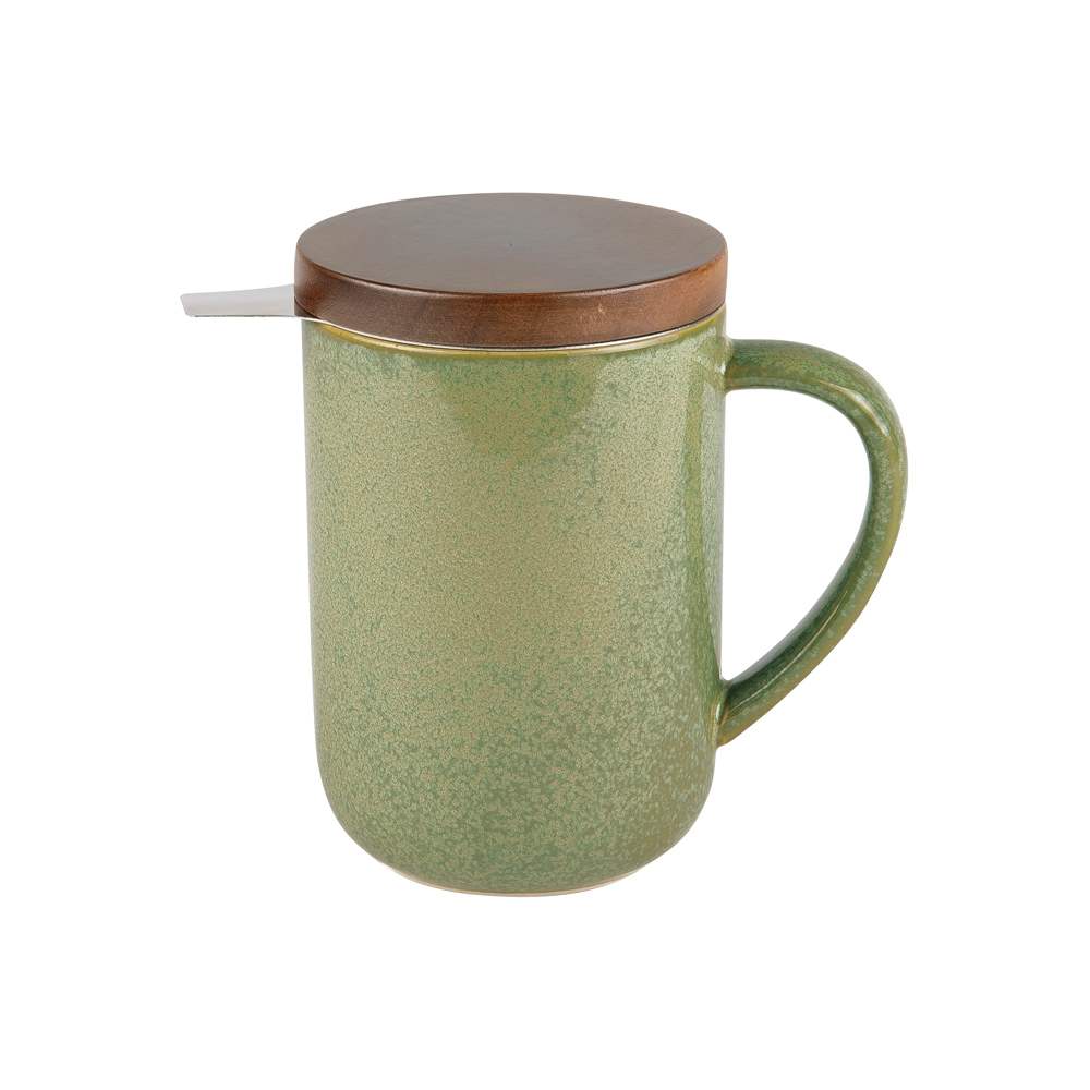 Tisanière avec filtre inox 470 ml kaito vert - table et passion 