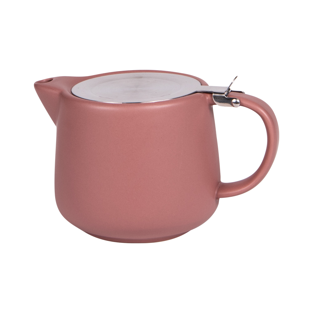 Théière en céramique uno rose 900ml - table et passion