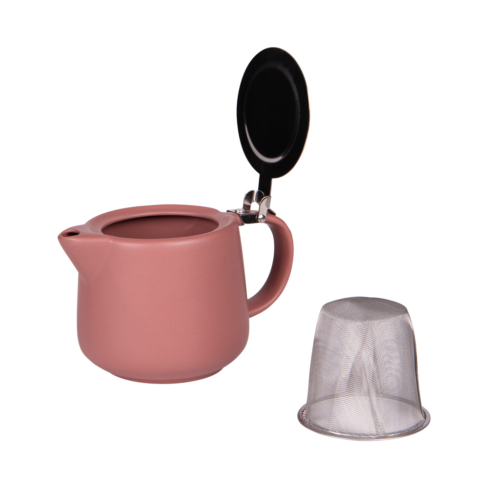 Théière en céramique uno rose 900ml - table et passion