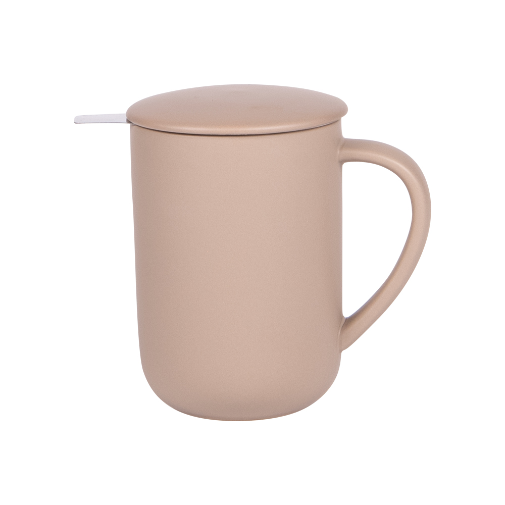 Tisanière avec filtre inox 470 ml uno beige - table et passion 