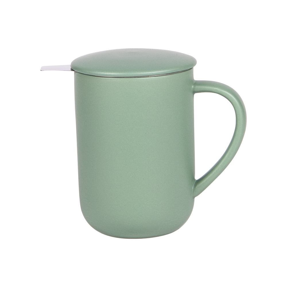Tisanière avec filtre inox 470 ml uno vert amande - table et passion 