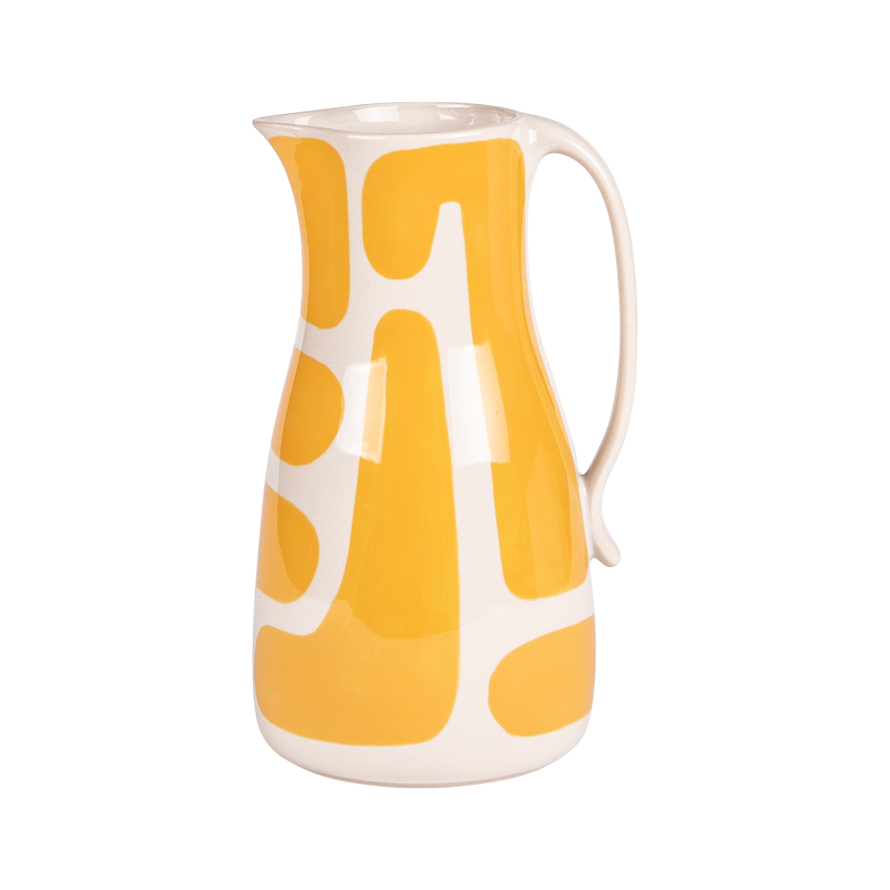 Pichet à eau en grès lulli jaune 1,8l - table et passion