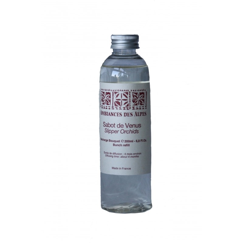 Recharge pour bouquet brins parfumes 200 ml sabot de venus - ambiances des alpes