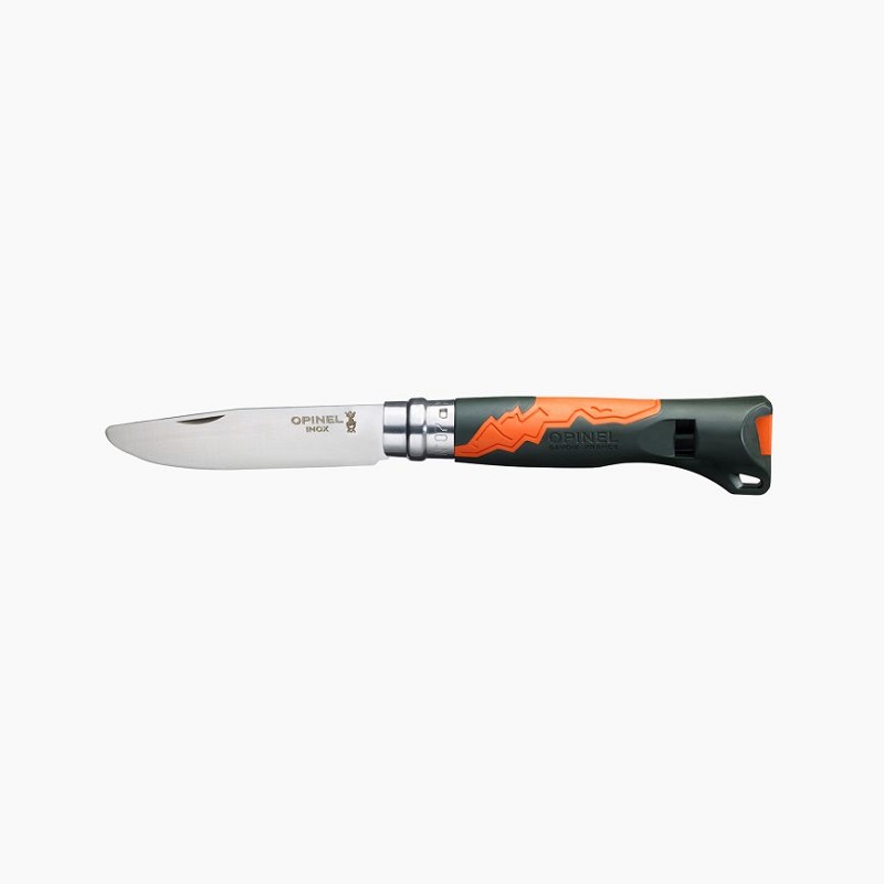 Couteau de poche outdoor junior kaki orange n°7 - opinel 