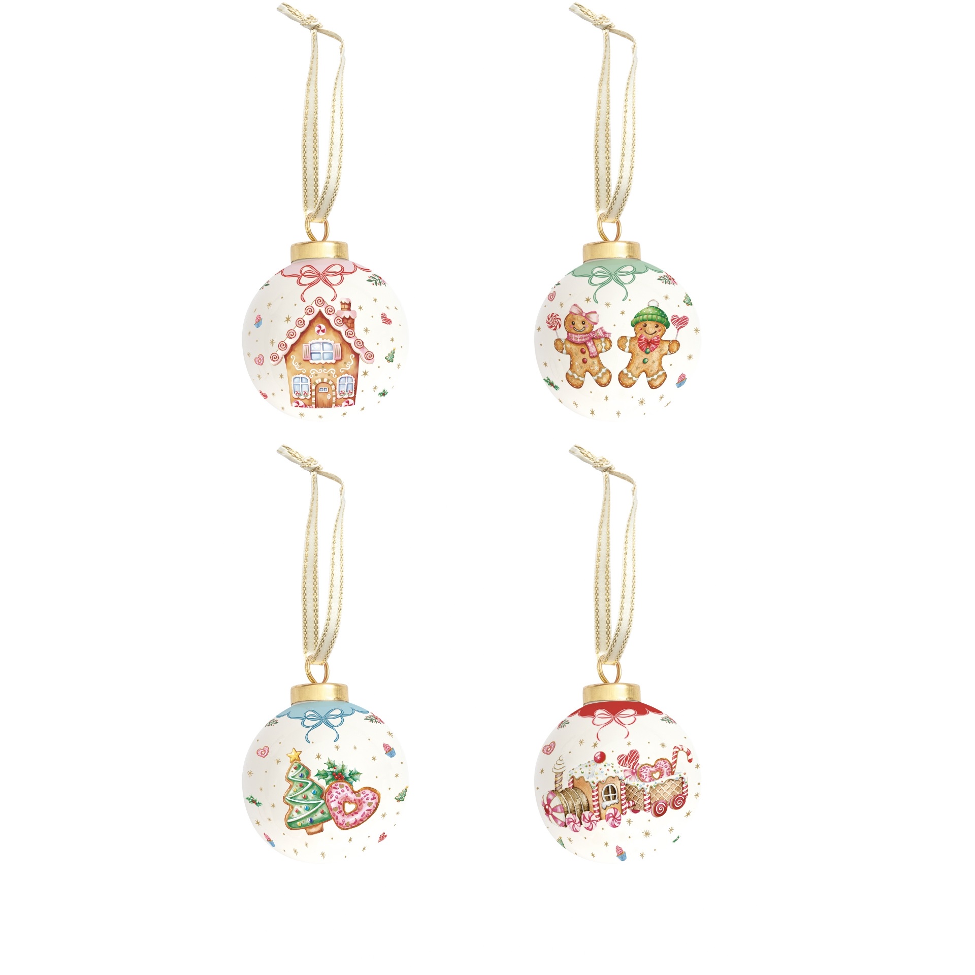 Boule de noël en boite cadeau décor sweet christmas, vendu à l'unité, modèle aléatoire - easylife