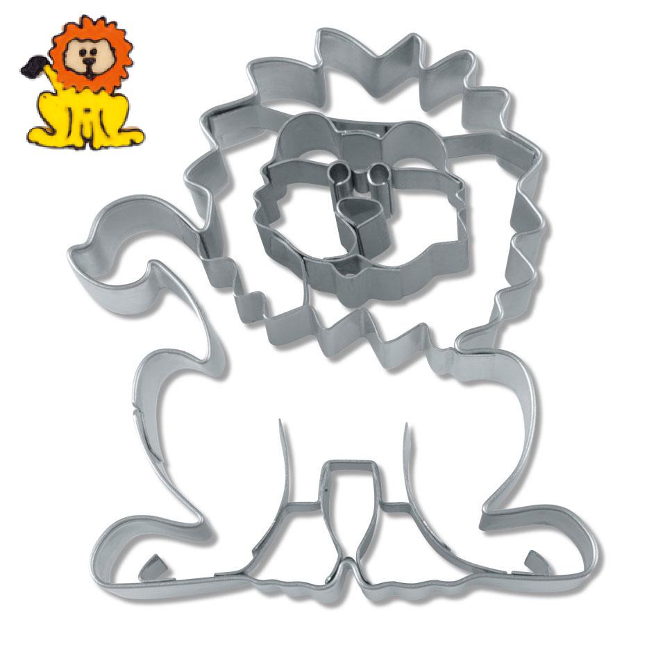 Emporte piece lion 7 cm inox