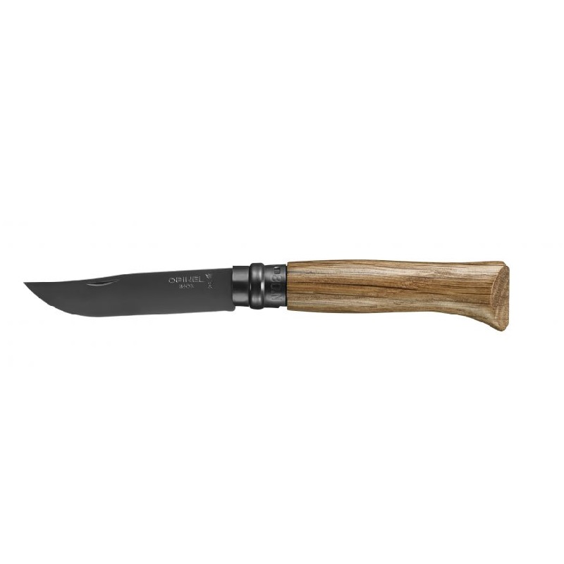 Couteau de poche pliable chene black n°8 - opinel 