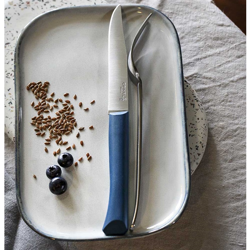 Couteau de table bon appetit bleu canard - opinel 