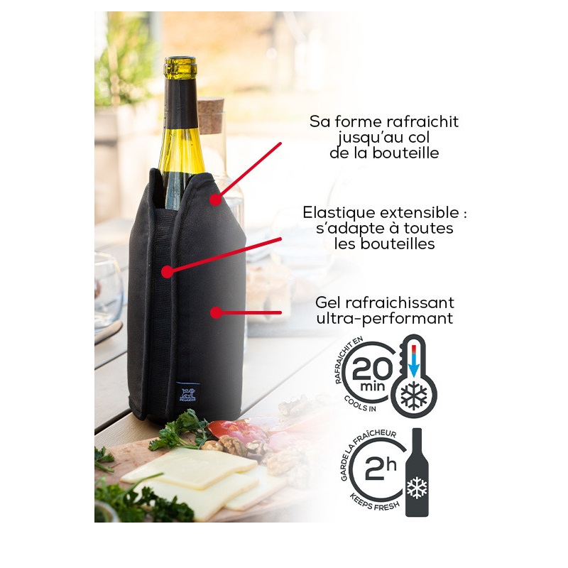 Frizz gaine rafraichissante grise pour le vin ou le champagne - peugeot saveurs 