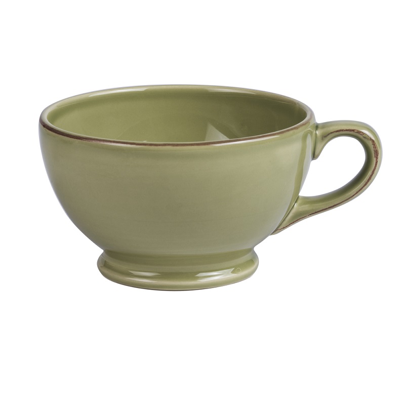 Bol dejeuner a anse 14,5 cm vert tendre - table et passion 