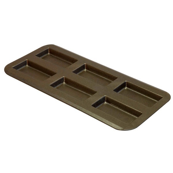 Plaque 6 financiers anti-adherent - ustensiles a patisserie - gobel