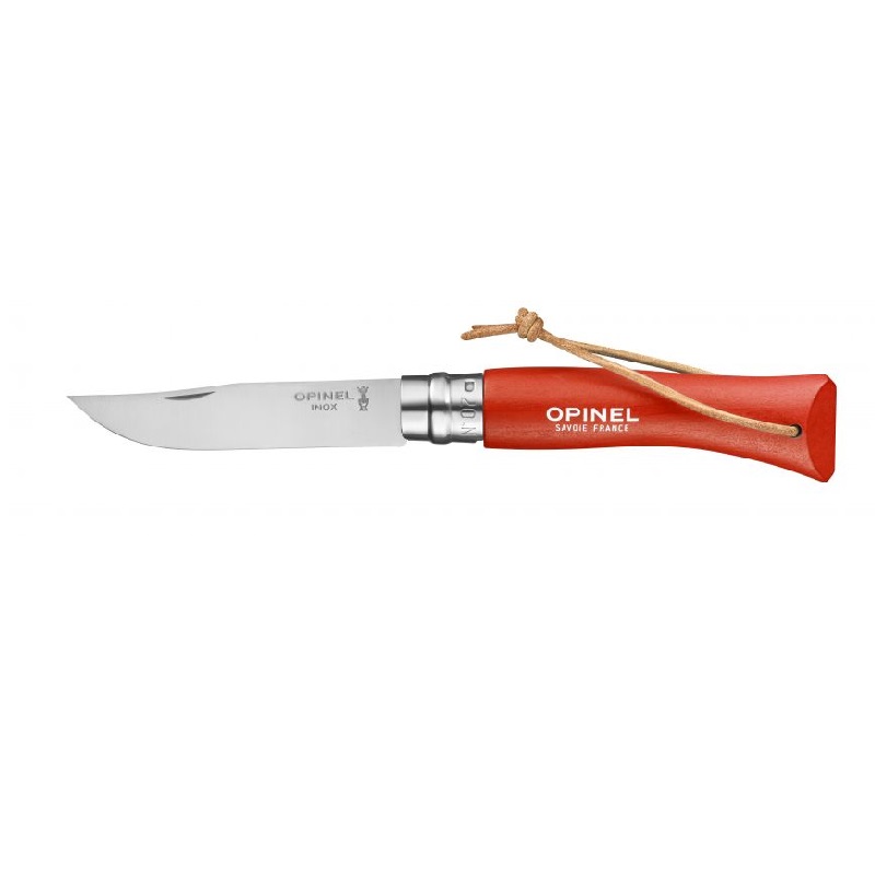 Couteau de poche pliable baroudeur orange n°7 - opinel 