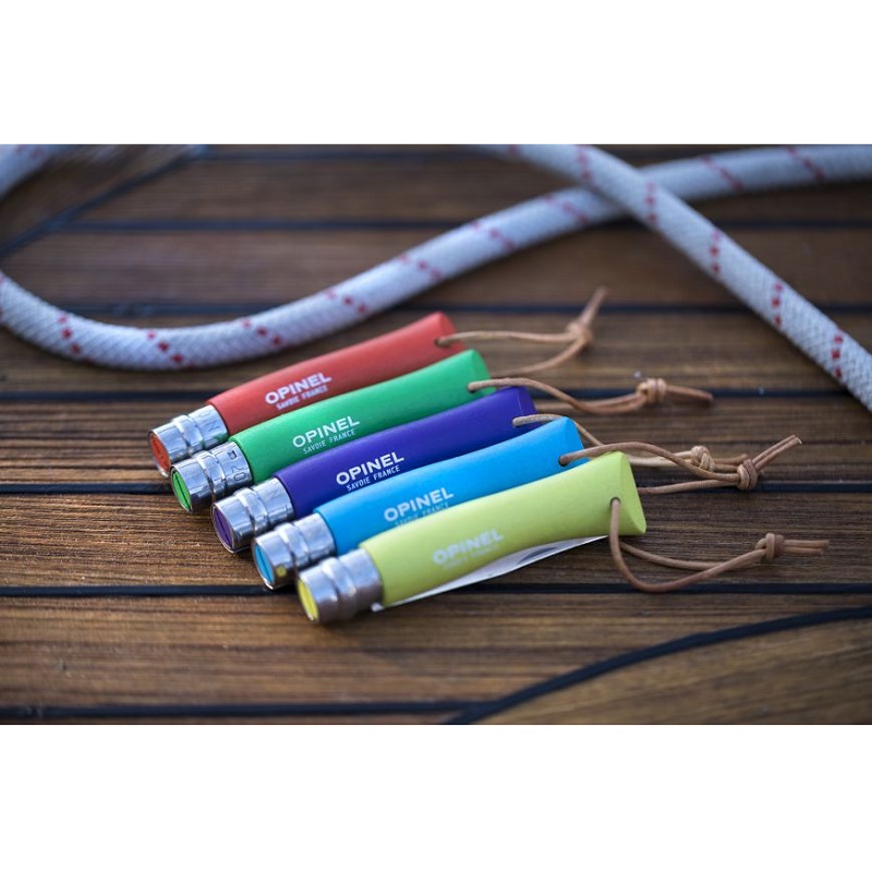 Couteau de poche pliable baroudeur orange n°7 - opinel 