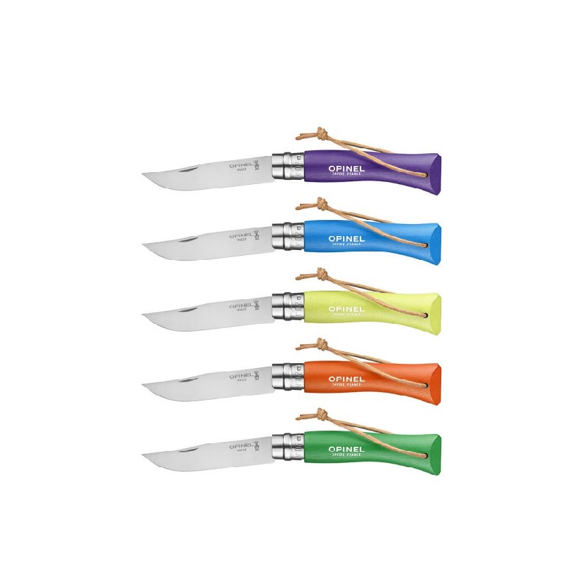 Couteau de poche pliable baroudeur orange n°7 - opinel 