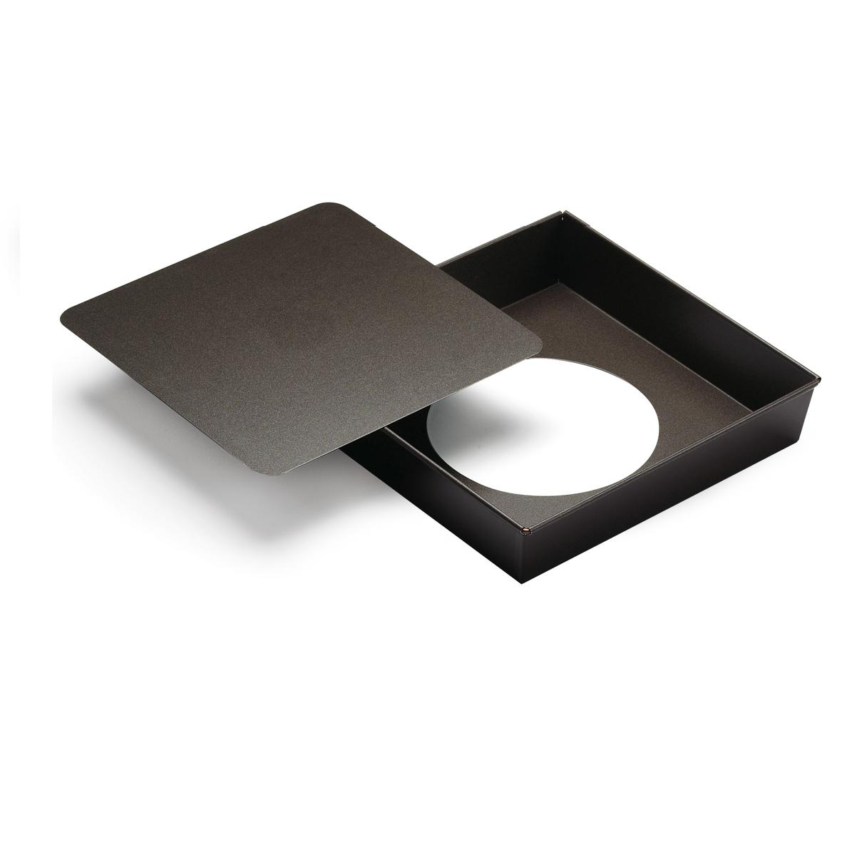 Moule a manque carre anti-adherent fond amovible 24 x 24 cm - gobel