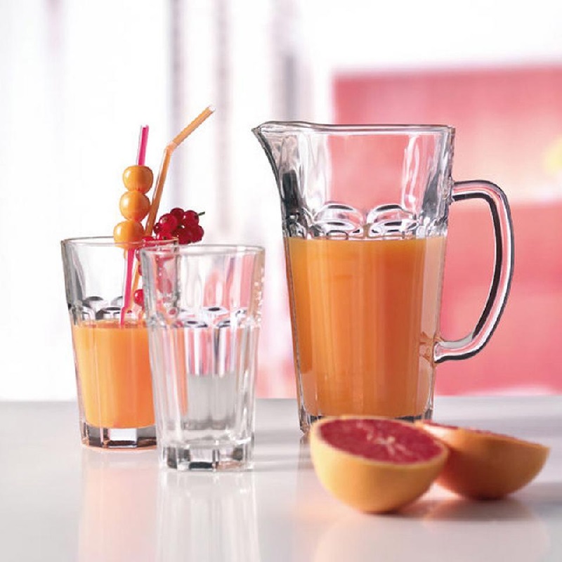 Ensemble 7 pieces 1 pichet et 6 verres rock - leonardo