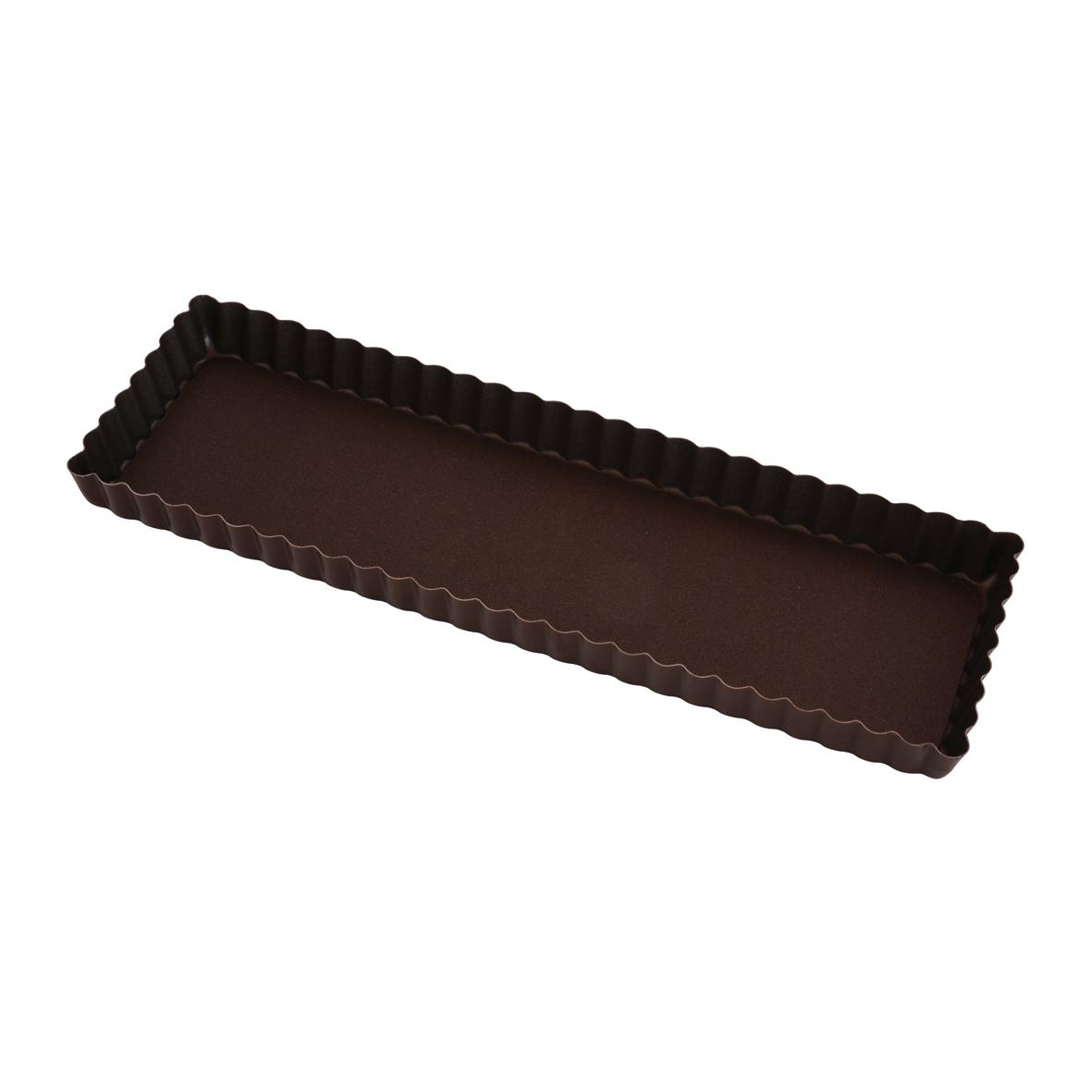 Moule a tarte rectangulaire fond fixe anti-adherent - ustensiles a patisserie - gobel