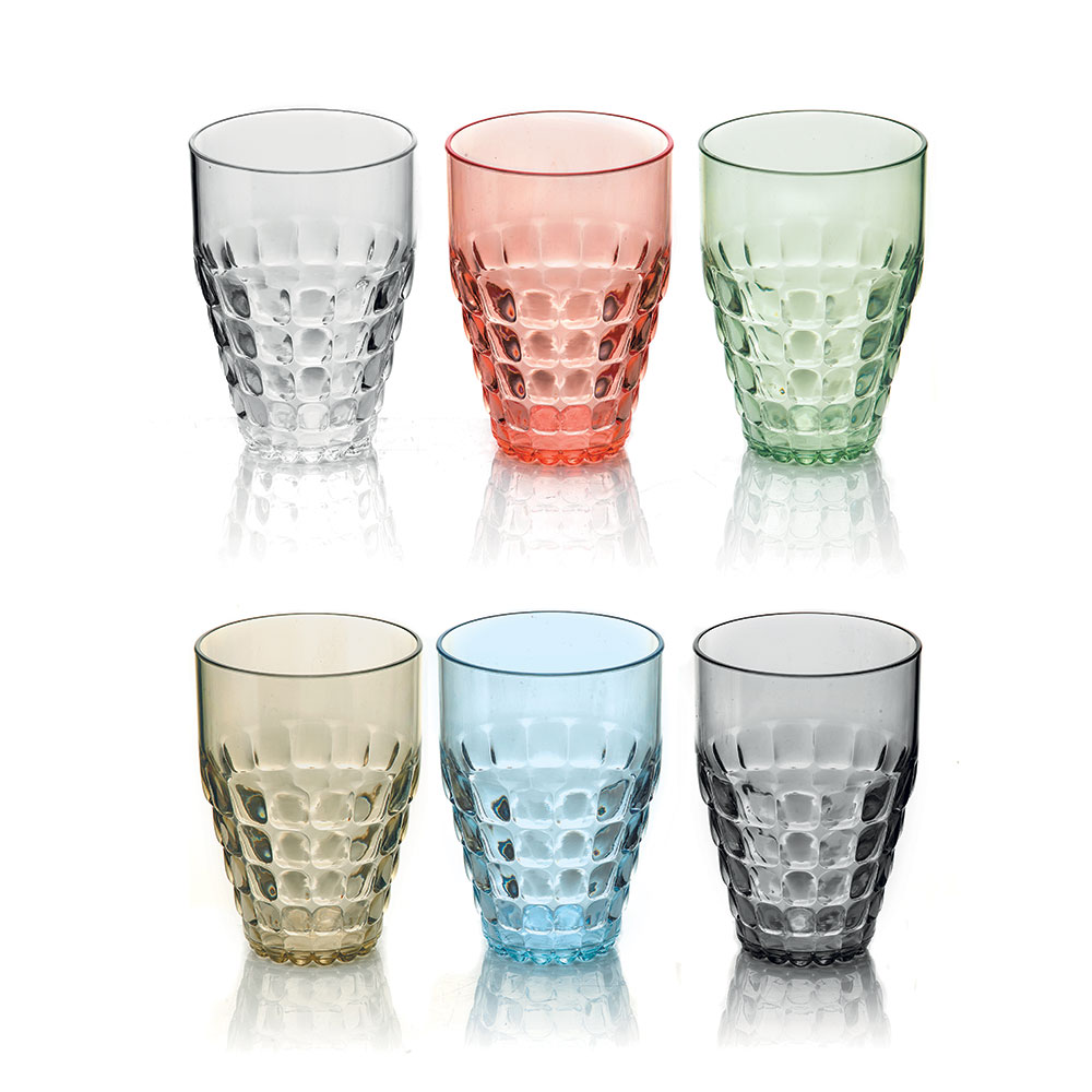 Lot de de 6 verres haut assortis tiffany - guzzini