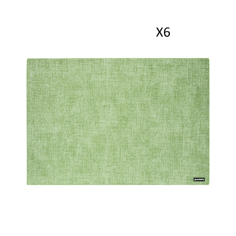 Lot de 6 sets de table tiffany vert 43x30 cm - guzzini
