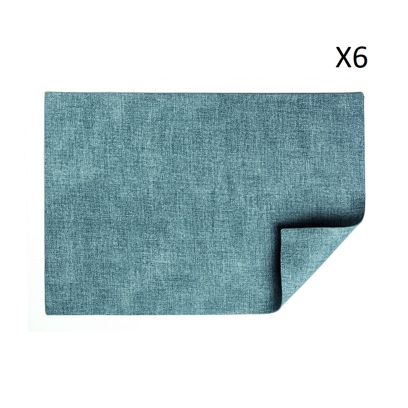 Lot de 6 sets de table tiffany bleu 43x30 cm - guzzini