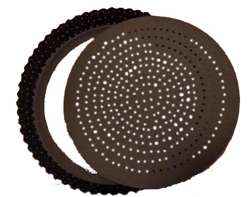 Moule a tarte tourtiere perforee cannellee fond amovible revetement anti adherent 22 cm - gobel