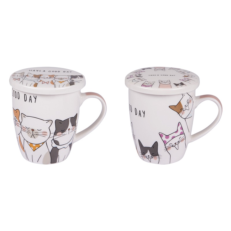 Coffret tisaniere + filtre le chat 35 cl modele aleatoire - table et passion 