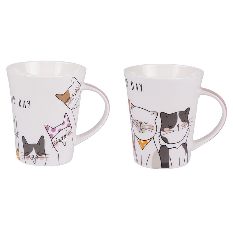 Coffret 2 mugs 39 cl le chat - table et passion 