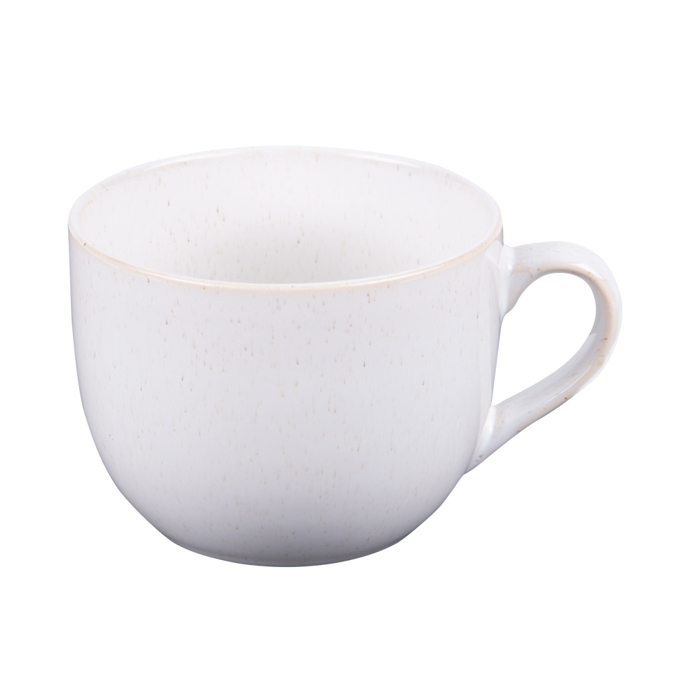 Bol déjeuner à anse jumbo elyas beige 75 cl - table et passion 