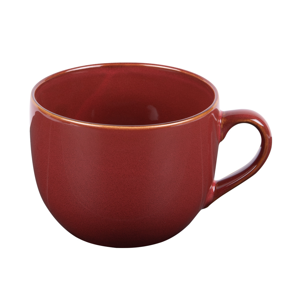 Bol déjeuner à anse jumbo elyas rouge 75 cl - table et passion 