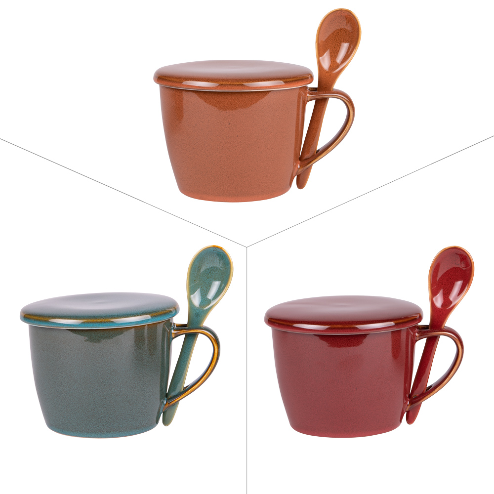 Bol à soupe elyas avec couvercle et cuillère 75 cl vendu à l'unité, modèle aléatoire - table et passion 