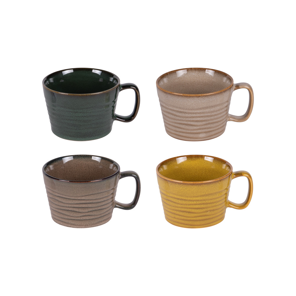 Coffret de 4 mugs bas kili 40 cl - table et passion 