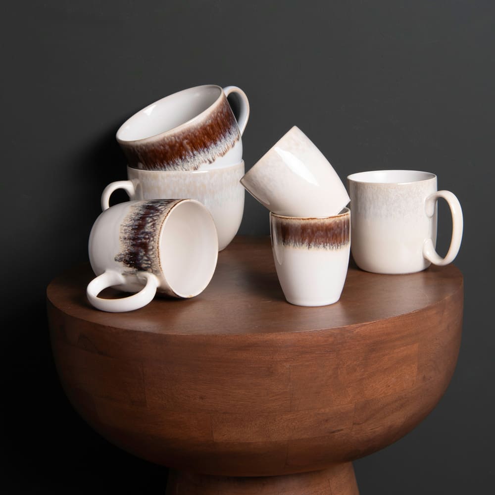 Lot de 2 tasses déjeuner marron bardenas 75 cl - table et passion 