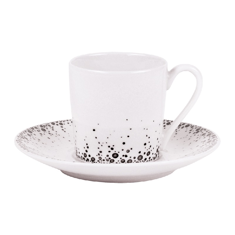 Lot de 6 tasses a cafe 12 cl borealis gris - table et passion