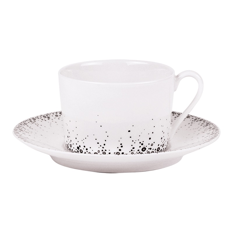 Lot de 6 tasses a the 22 cl borealis gris - table et passion