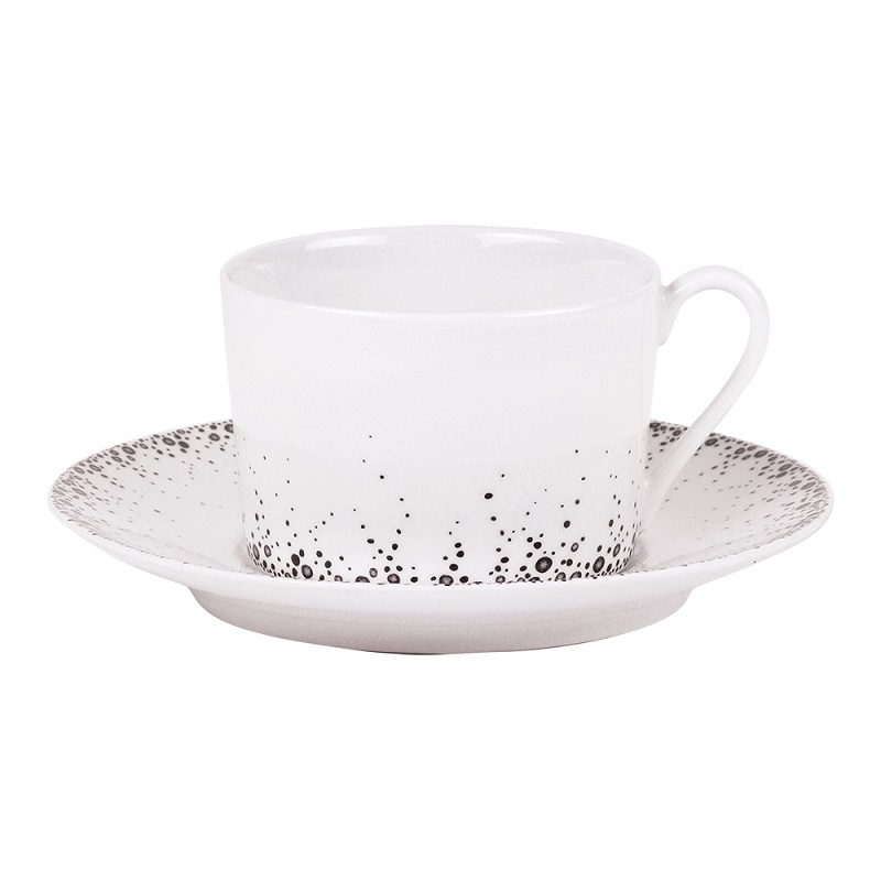 Lot de 4 tasses a dejeuner 34 cl borealis gris - table et passion