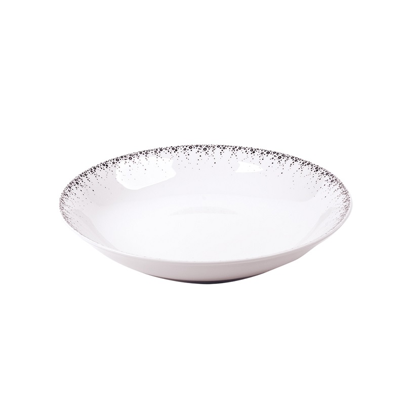 Lot de 6 assiettes creuses calottes 20 cm borealis gris - table et passion