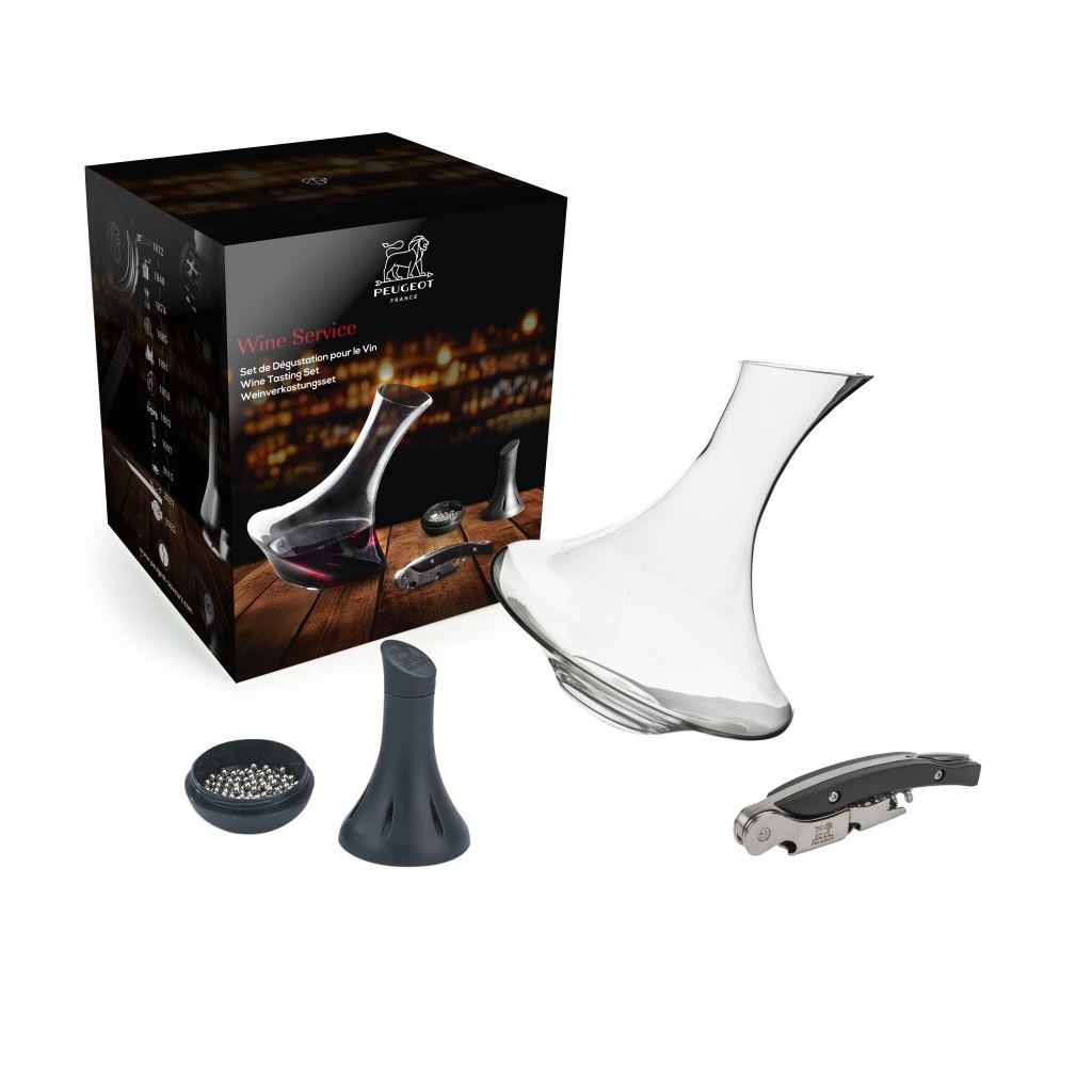 Wine service set de dégustation pour le vin - peugeot saveurs