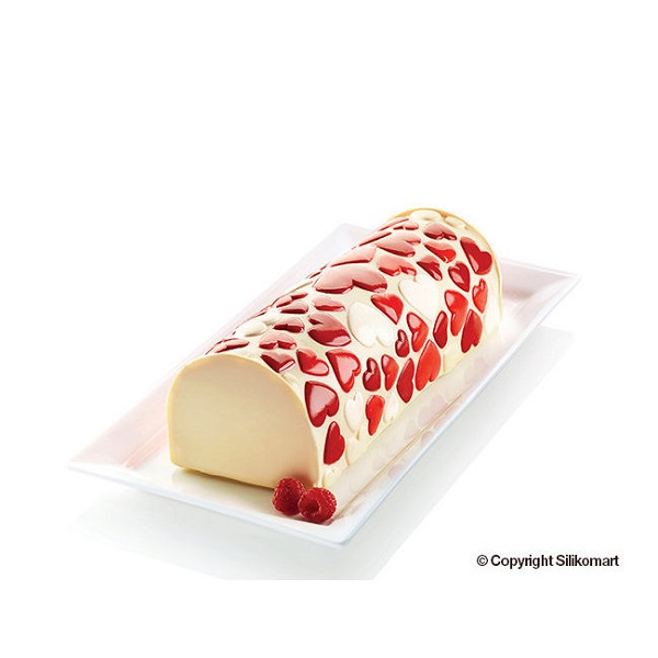 Tapis a buche en silicone coeurs magic love 25 x 18 cm- silikomart
